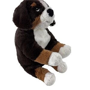 Ikea Dog Bernese St Mountain Puppy Plush Hoppig Brown White Doll Sewn 17"